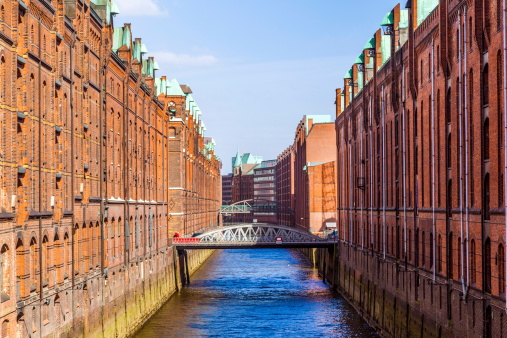 Speicherstadt, large warehouse district of Hamburg, Germany