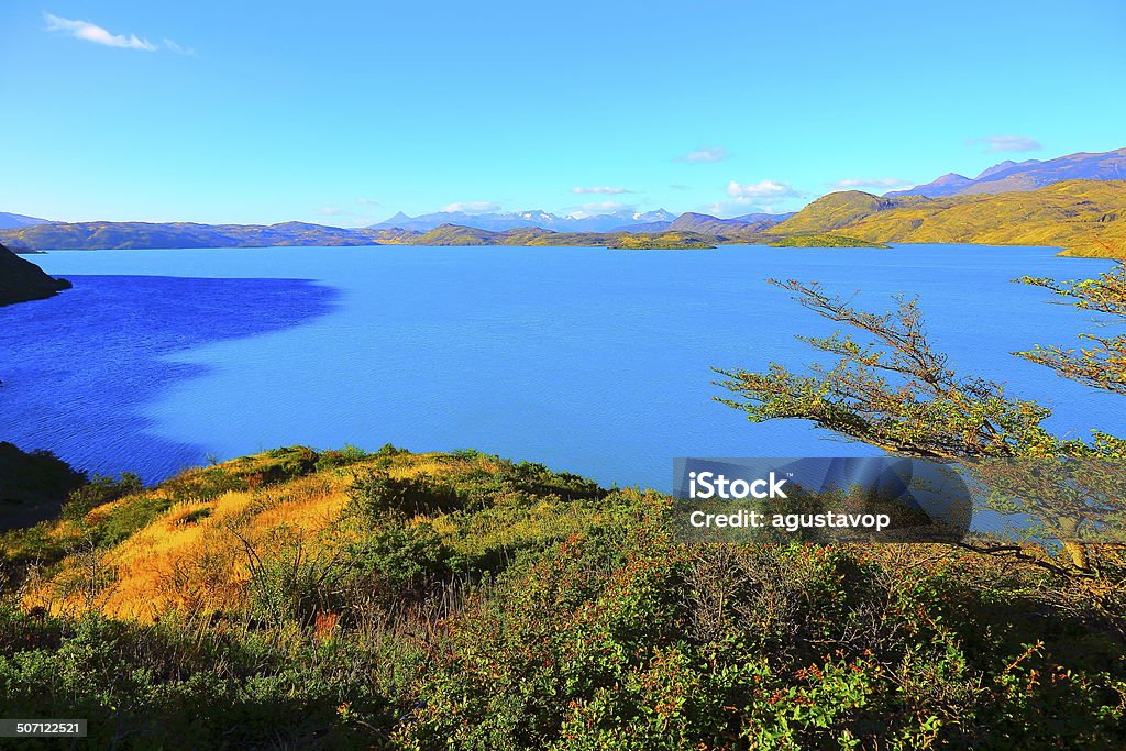 Torres del Paine & Blue Lake Pehoe at sunrise, Patagonia, Chile Please, you can check my collection of photos of Patagonia (Specially Torres Del Paine National Park) on the link below: Andes Stock Photo