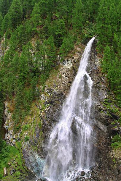 istock View  on waterfall  near the Matterhorn in Swiss 507123173