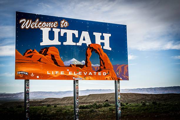Welcome to Utah stock photo