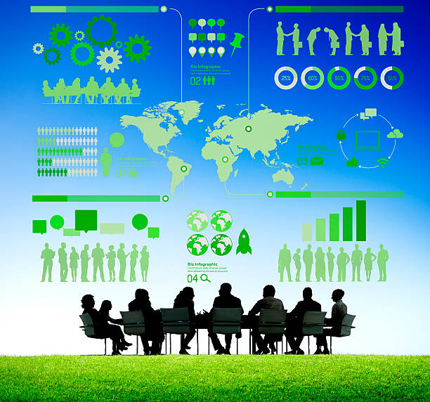 istock Business Meeting With Infographic 507124003