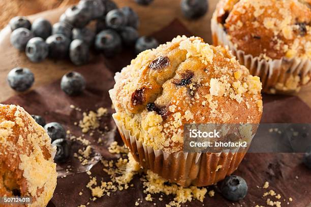 Homemade Blueberry Muffins For Breakfast Stock Photo - Download Image Now - Blueberry Muffin, Berry, Berry Fruit