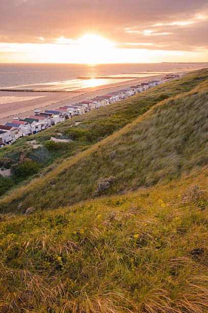 istock Sunset and Stormclouds at the dutch coast , Netherlands 507124323