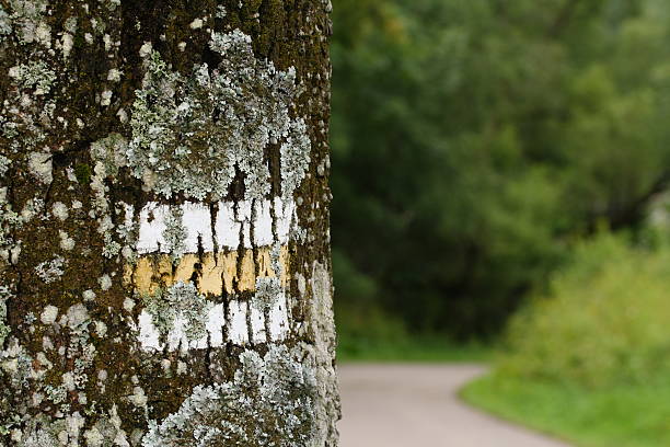 Tourist trail sign stock photo