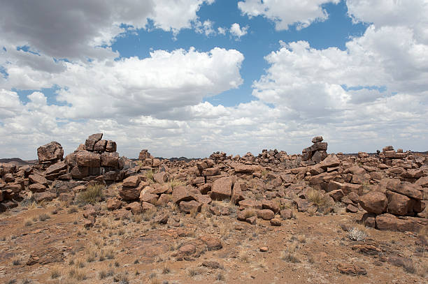 Devils Playground is an extensive area of volcanic extrusions dating back millions of years at Keetmanshoop, Namibia, Africa