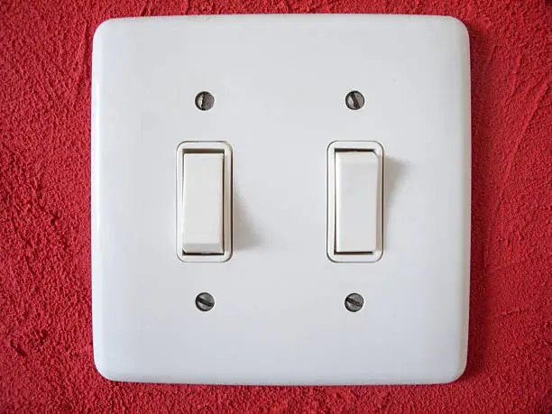 Wallplate on red wall