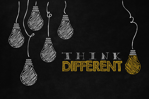 Think Different Move Diff Think Different Concept Stock Illustration - Download Image Now ...