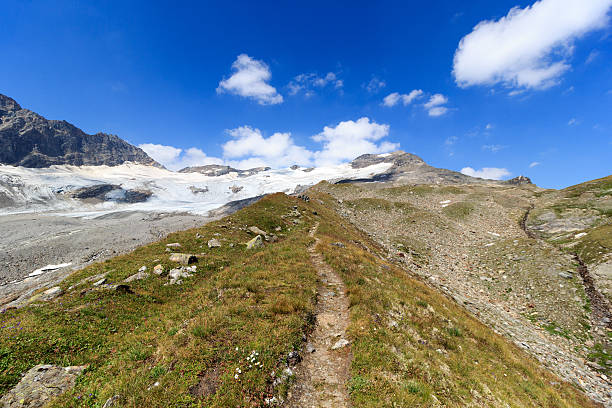 istock Footpath and glacier panorama with mountain Kristallwand, Austria Alps 507141126