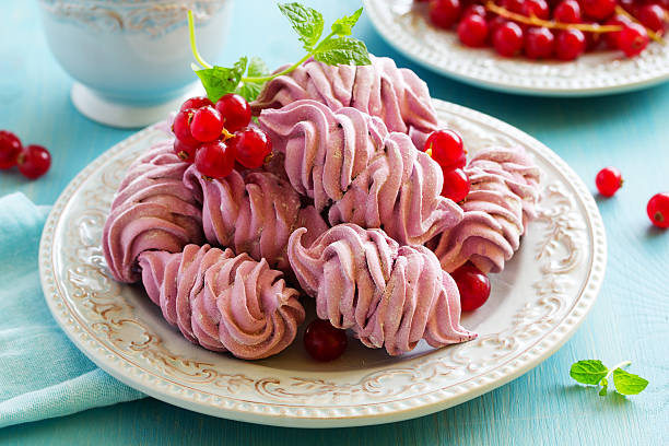 istock Homemade marshmallows with fresh berries. 507141204