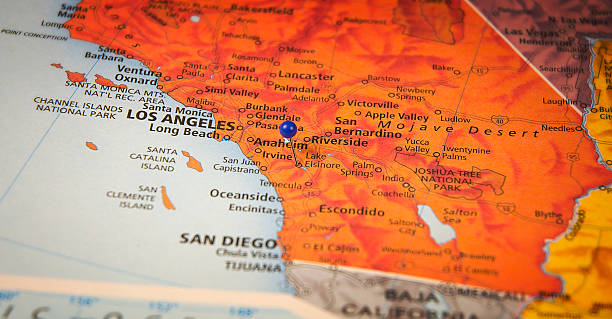 istock Anaheim California Travel Road Map Macro 507141652
