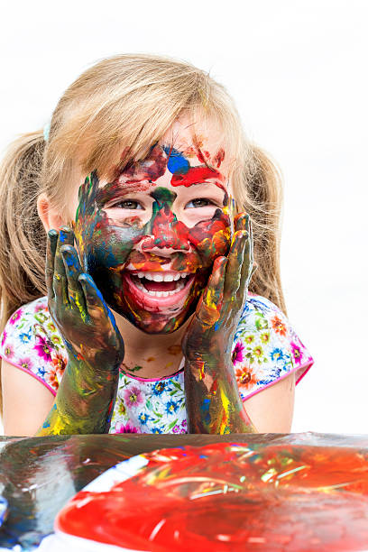istock Child having fun painting with hands. 507143856