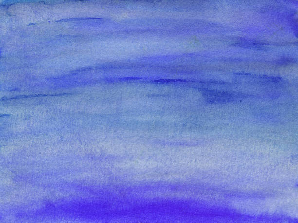 istock Periwinkle blue colors hand painted with watercolor and ink 507150146