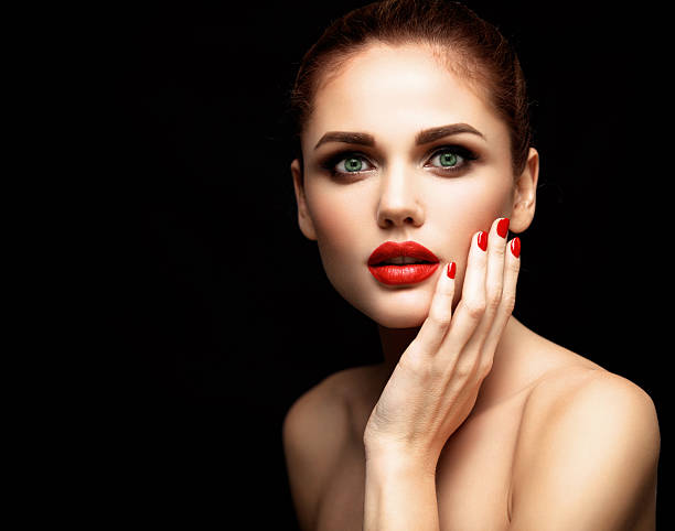 istock Beauty Model Woman. Beautiful Professional Makeup. Red Lips 507151246