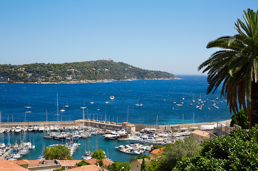 Cap Ferrat and sea view in a sunny summer day, french riviera