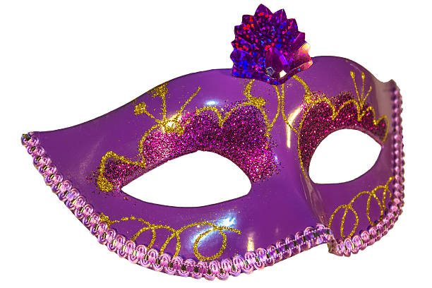 istock Carnival mask bow decoration flowers border isolated white 507156552