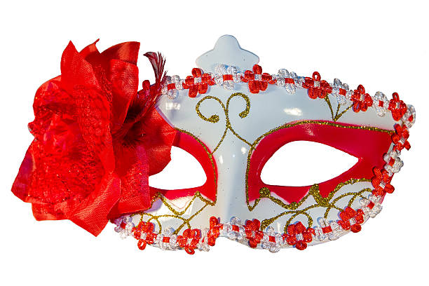 istock Carnival mask bow decoration flowers border isolated white 507156570