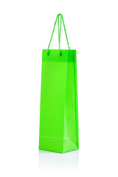 istock green paper bag isolated on white 507157217