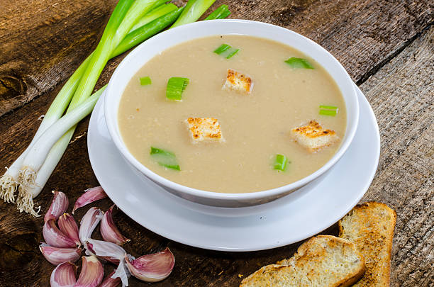 istock Soup garlic with toasted croutons 507158499