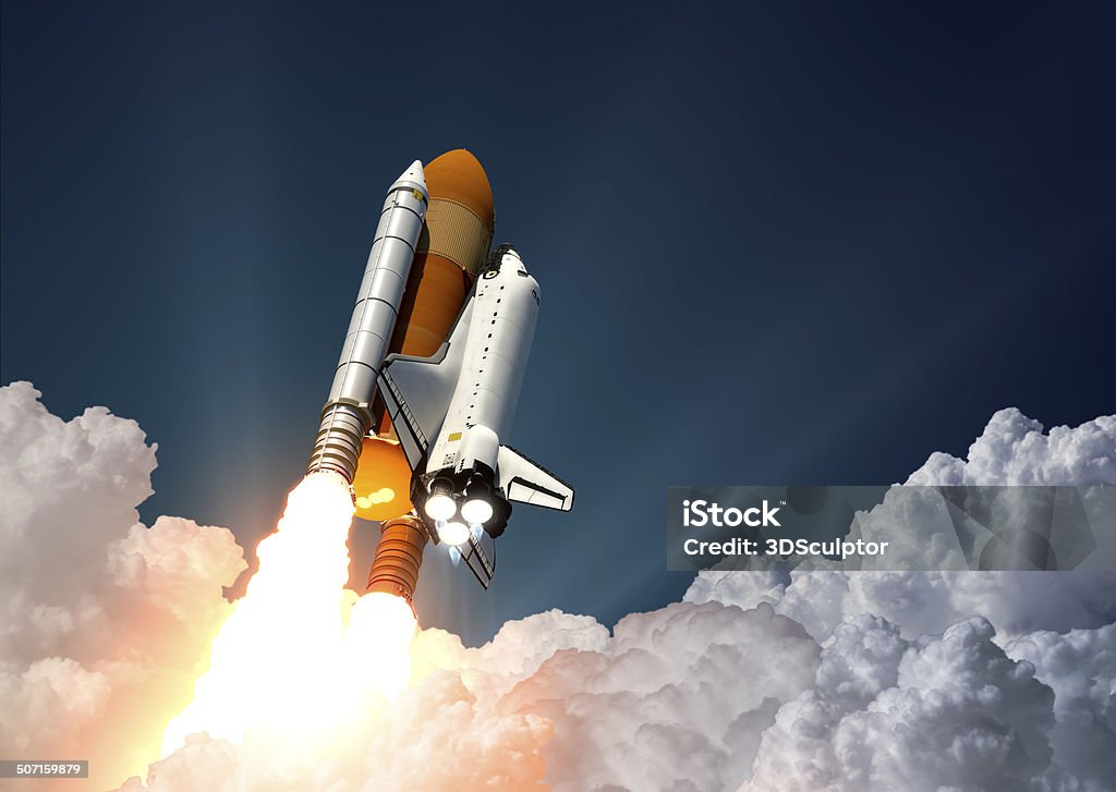 Navetta spaziale lancio - Foto stock royalty-free di Decollare - Attività