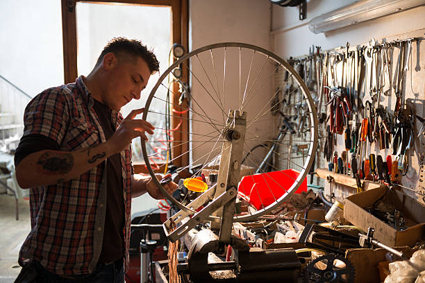 istock Bike Mechanic At Work 507159899