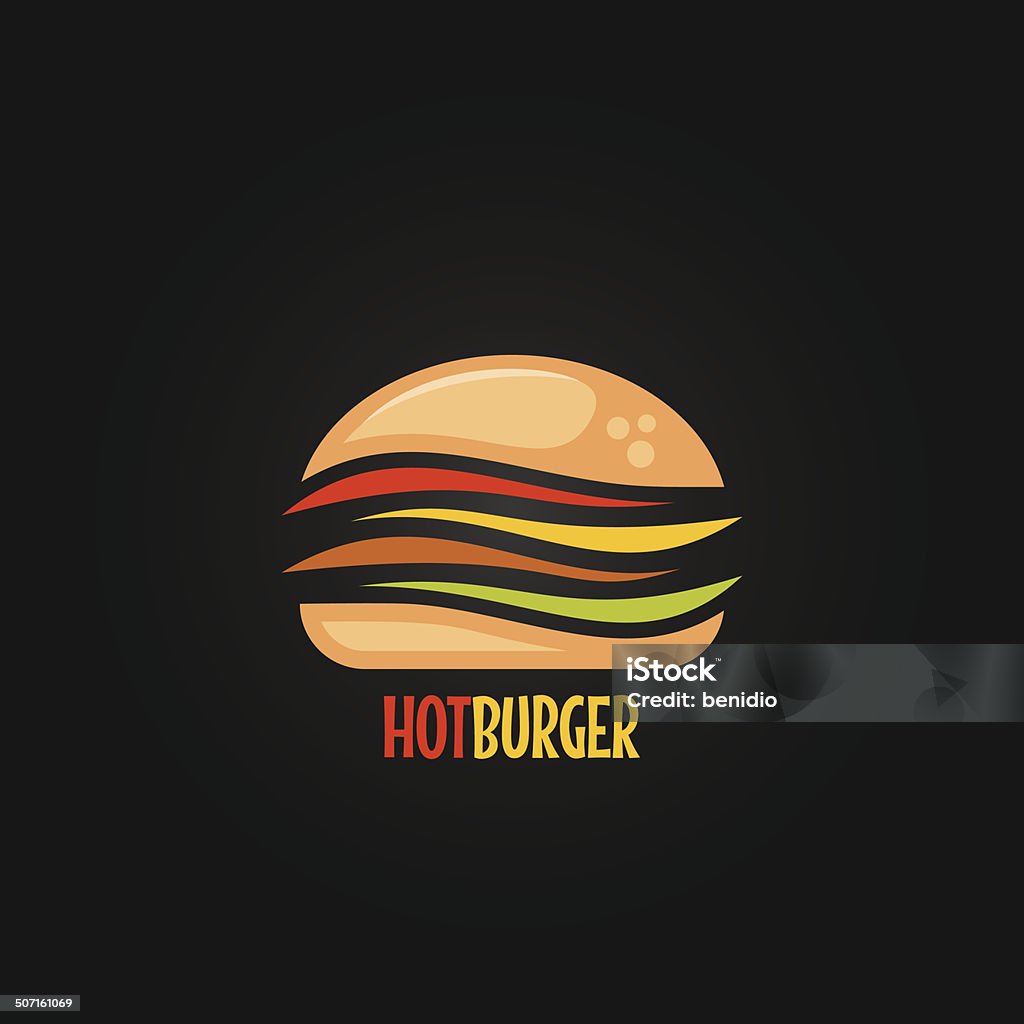 Гамбургер символ гамбургер значок дизайн фон - Векторная графика Томат - Овощ роялти-фри