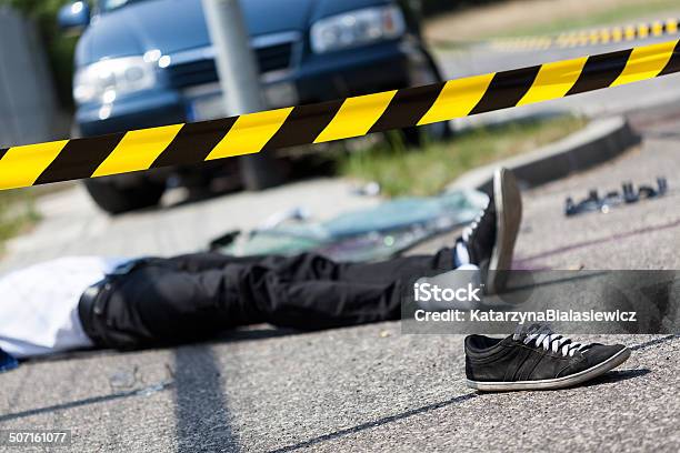 Male Victim Of Car Accident Stock Photo - Download Image Now - Hitting, Pedestrian, Accidents and Disasters