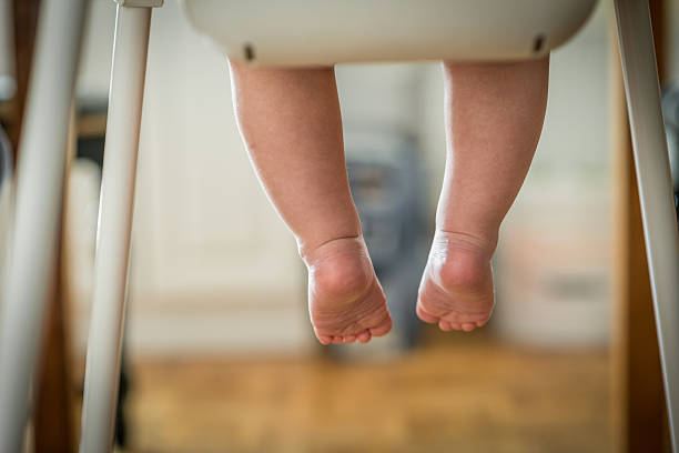 istock Little child sitting on the high chair 507168462