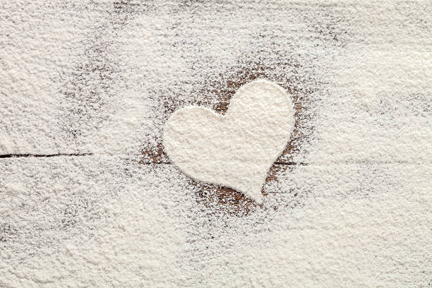 istock Heart of the flour baking background. Easter concept. 507169700