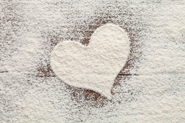 istock Heart of the flour baking background. Easter concept. 507170532