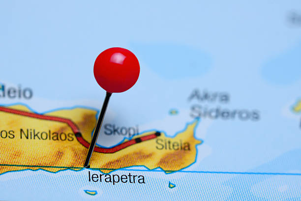 istock Ierapetra pinned on a map of Greece 507170862