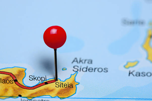 istock Siteia pinned on a map of Greece 507170918