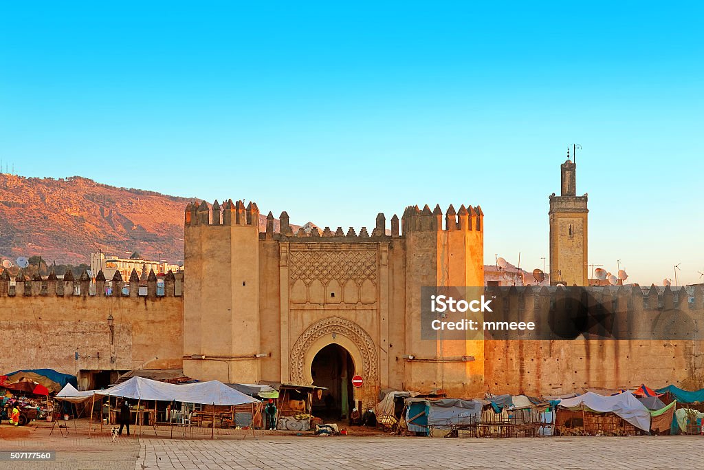 Gate to ancient medina of Fez, Morocco Morocco Stock Photo