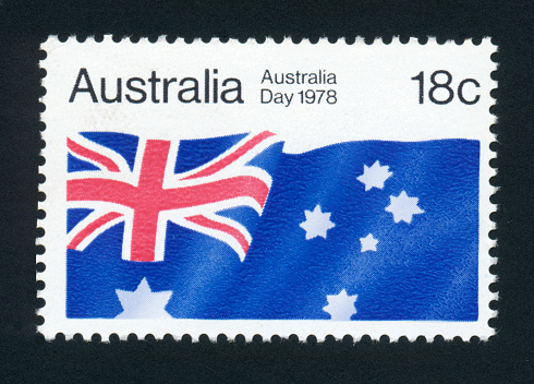 Australia Day Stamp 1978- 18 cents - Australian Flag XXXL