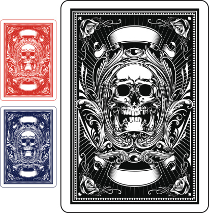Back side design of playing card.