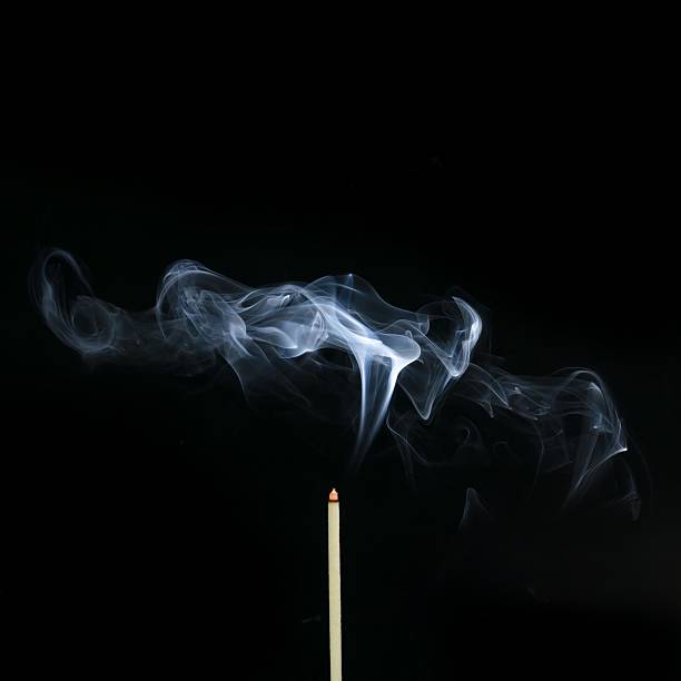 istock Incense Stick with Smoke on Black Background 507187665