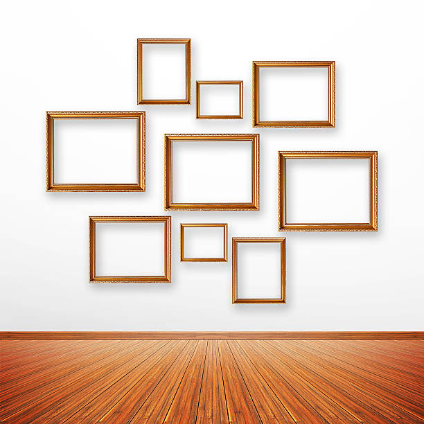Set of picture frames on the wall inside the room