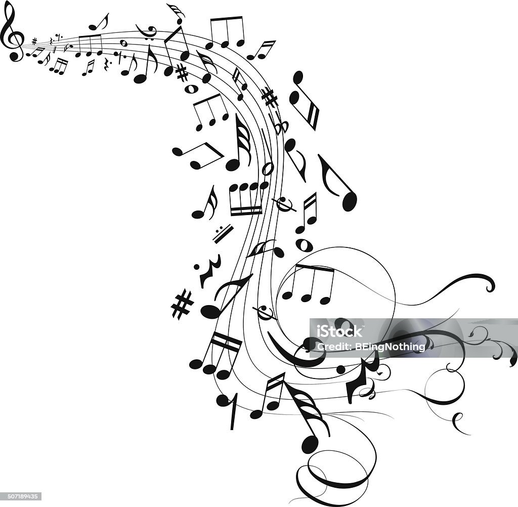 Musical abstract background Musical abstract background for design Musical Note stock vector