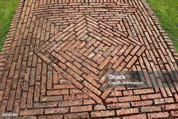 Red Brick Path Blockpaving Image Paved Pathway Diamond Pattern Lawn ...