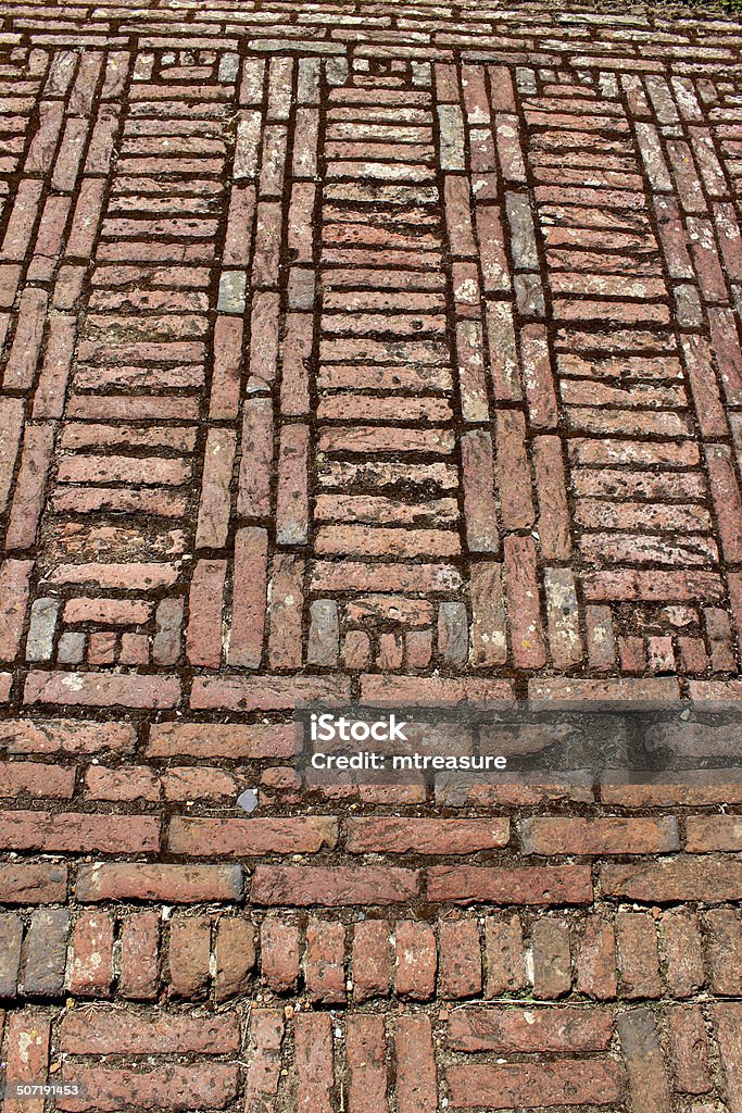 Path Block Bar Red Brick Path Block Paving Image Paved Pathway Stackbond Pattern Stock ...