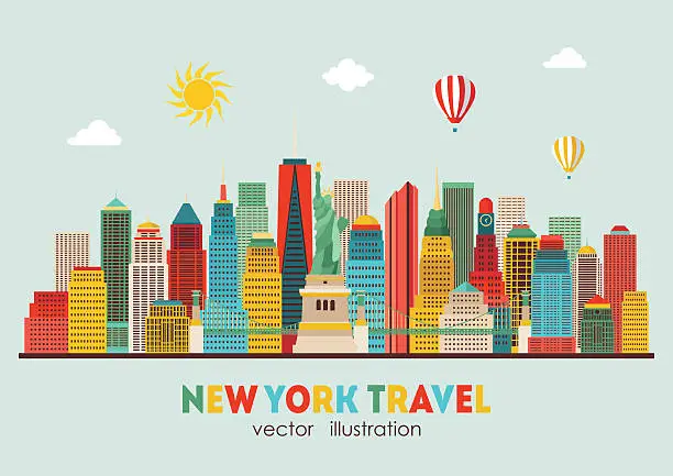 Vector illustration of New York city. Vector illustration