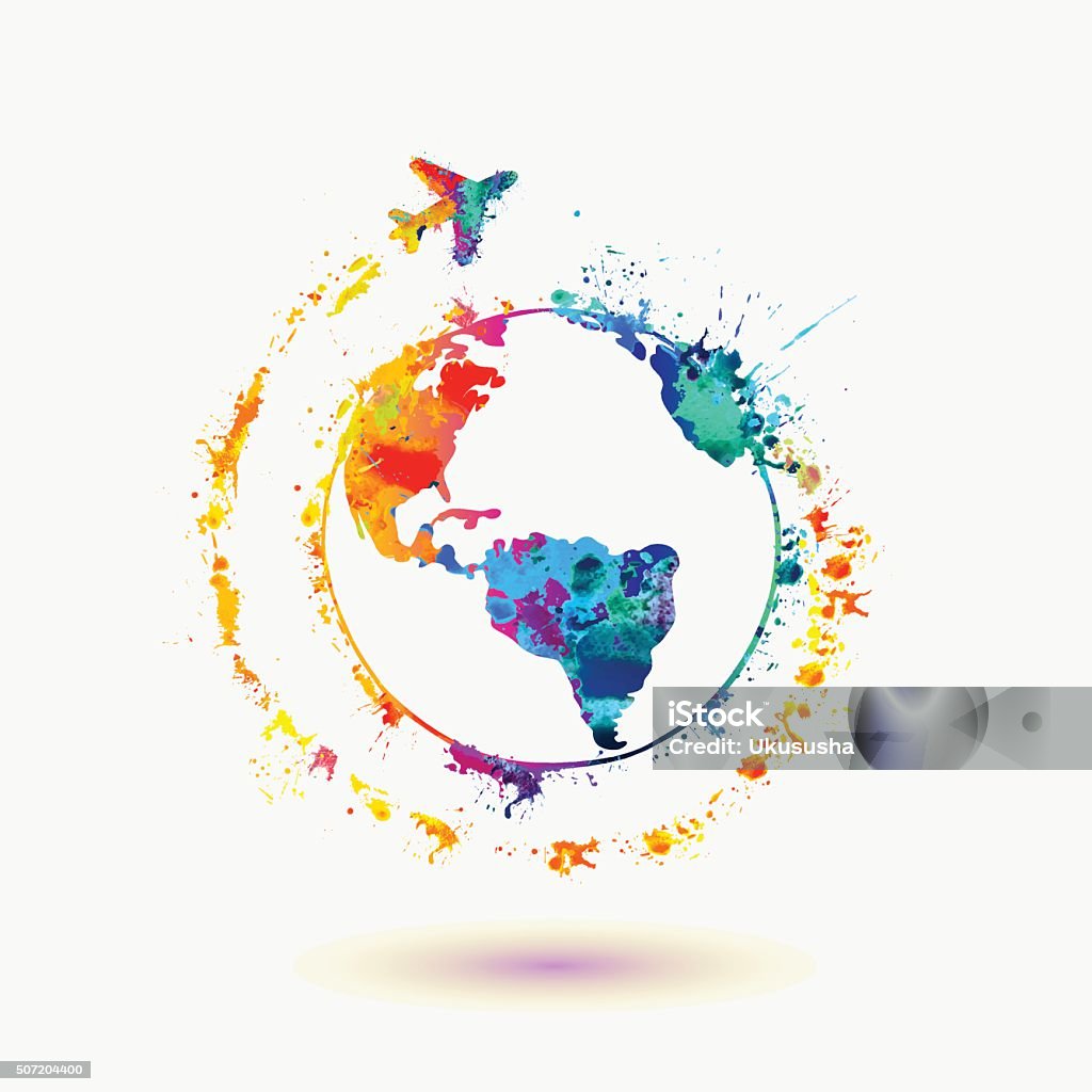 Earth icon. Around the World travel Globe - Navigational Equipment stock vector