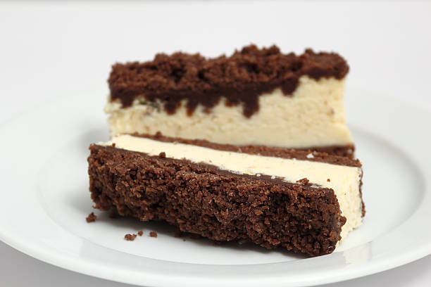 istock Cheesecake with chocolate crumble topping 507204474