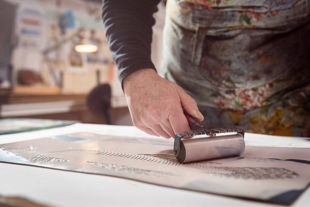istock Portrait of a Printmaker Artist At Work 507205488