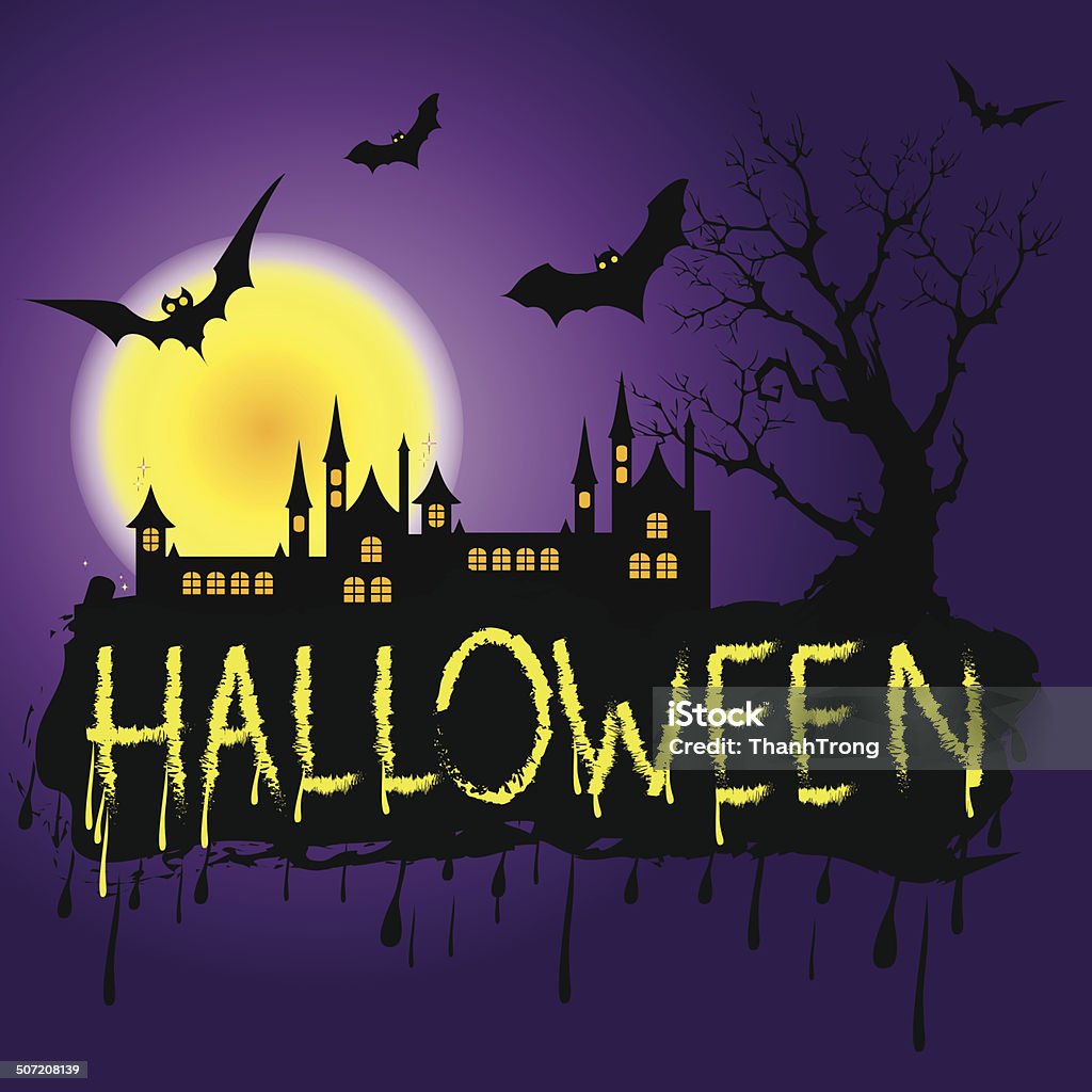 Halloween Zombie parte del Poster.  Illustrazione vettoriale. - arte vettoriale royalty-free di Arredamento