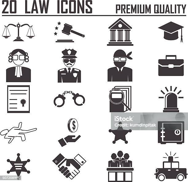 20 Права Права И Правосудия Икона Set — стоковая векторная графика и другие изображения на тему Автомобиль - Автомобиль, Белый, Блокнот