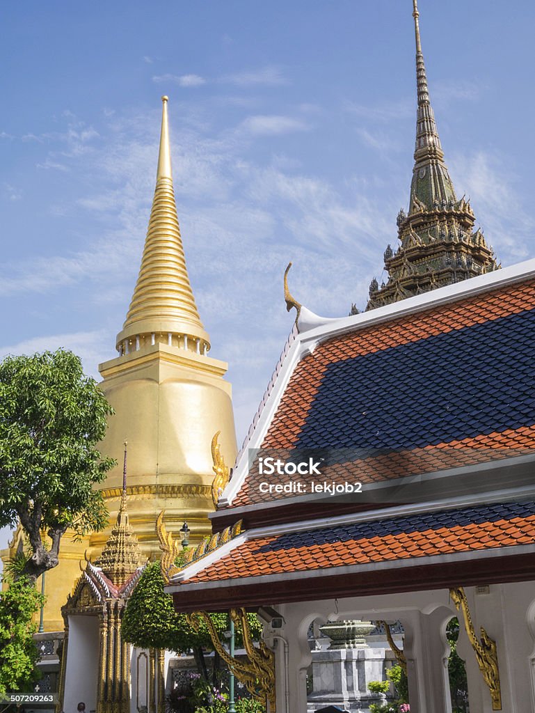 Wat Phra Kaew (o grande Palácio) da Tailândia. - Royalty-free Arquitetura Foto de stock