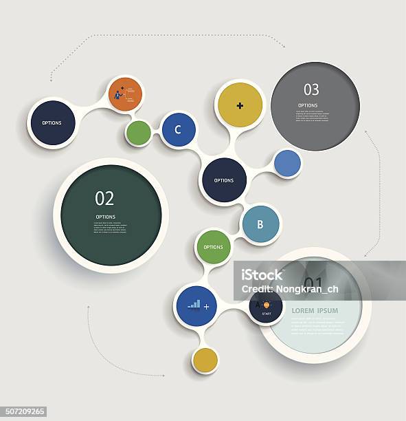 Просто Шаг За Шагом Инфографика Шаблон Дизайна Молекула — стоковая векторная графика и другие изображения на тему Бумага