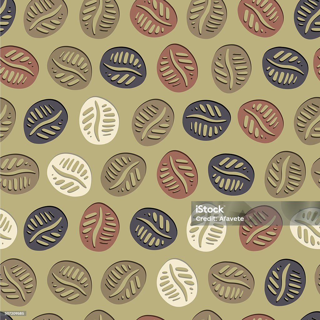 Coffee Hand Drawn Pattern Perfect texture with coffee beans. Texture with coffee made in brown colors can be used for menu, background, card template, business card or for website. Hand drawn coffee pattern made in vector. Abstract stock vector