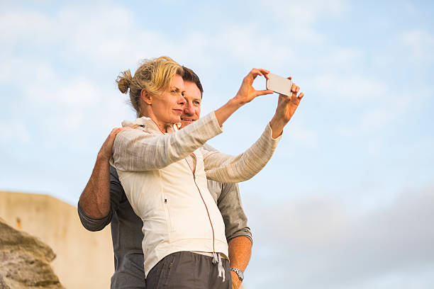 istock Selfie Self Portrait Couple By the Beach 507209720