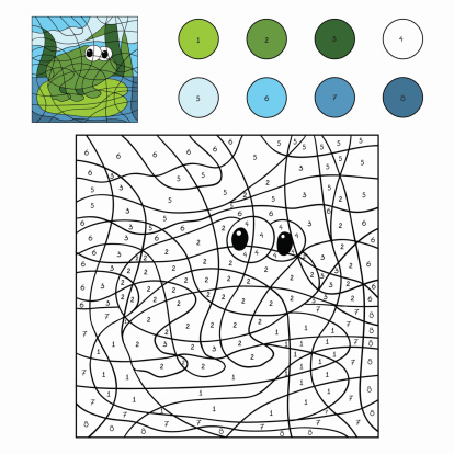 Color By Number Stock Illustration - Download Image Now - Colors ...